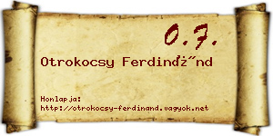 Otrokocsy Ferdinánd névjegykártya